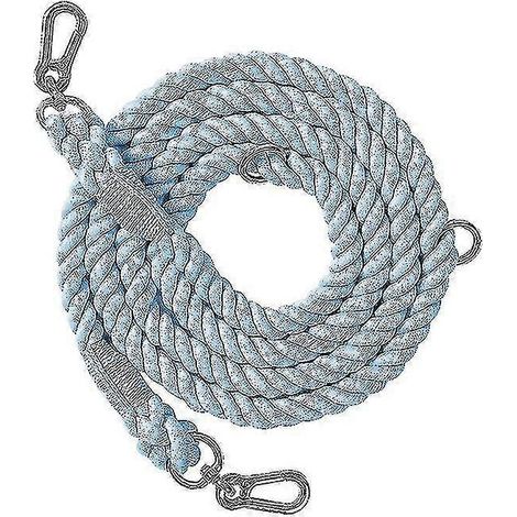 Laisse pour chien en coton résistant de 1,8 m, laisse d'entraînement robuste avec double crochet pivotant pour chiens de petite et moyenne taille, idéale pour la randonnée et le camping (7) (1/5)