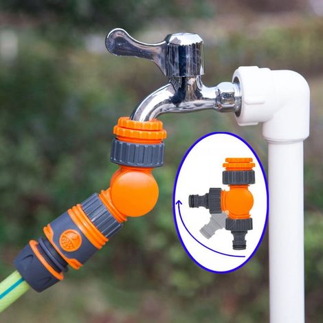 Raccord Universel Pour Tuyau D Arrosage - Adaptateur Robinet Eau - Compatible Robinet Cuisine Jardin Salle De Bain - 11 x 3,8 x 3,8 cm - 1 Pièce (1/4)