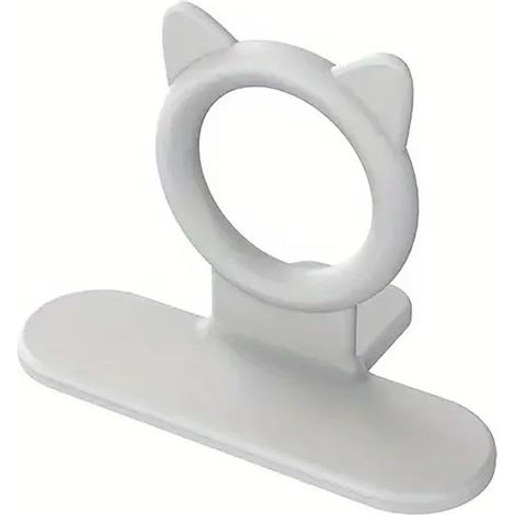 Lève-abattant WC, poignée en silicone, accessoires de salle de bain, ouvre-abattant, abattant WC et outils antidérapants (blanc) (1/4)