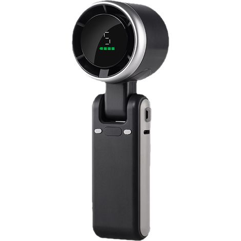 Green Mobility-Ventilateur portable haute vitesse avec turbocompresseur - indispensable pour les chaudes journées d'été - sans pales - 5 vitesses réglables - 3600 mAh - chargement USB - noir (1/4)