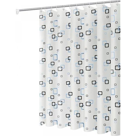 Rideau de douche anti-moisissure200x180Centimètres, avec anneau de suspension, convient pour une utilisation dans la salle de bain (1/5)
