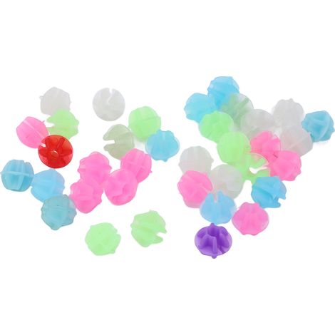 36 pièces Perles de Rayons Vélo Enfant Plastique Colorées Clips Décorations Bicyclette Accessoires Lumineuses Petites Perles Rondes (1/5)