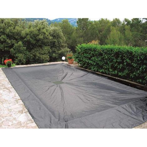 Bâche de Piscine Rectangulaire 140 g/m² Anti-UV Œillets 4 x 7 m (1/2)