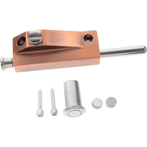 Serratura multifunzionale per porta - Serratura per porta da garage - Serratura universale per porta - Per uso interno ed esterno, bronzo rosso,Tipo di manopola (1/5)