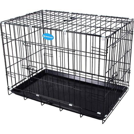 Cage pour chien pliable et transportable noir taille M 75 x 47 x 54 cm (1/4)