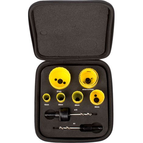 Starrett KFC07021 Plumbers 7pc Fast Cut Holesaw Kit