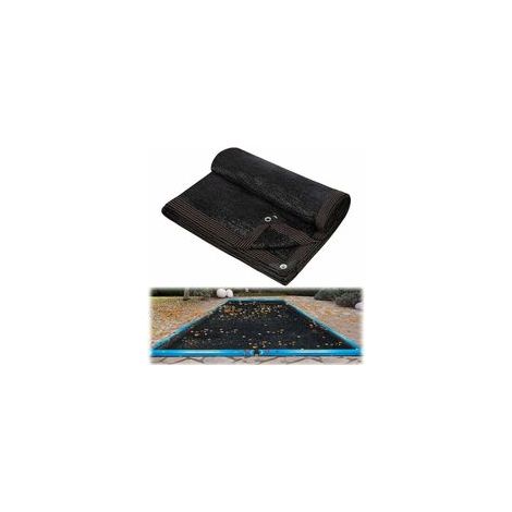 Couverture Filet de Feuille pour Piscine Rectangulaire, Bâche Protection Piscines Hors-Sol, Extérieur Bloquer Feuilles Mortes et Débris 2×3m(6,5x10ft)
