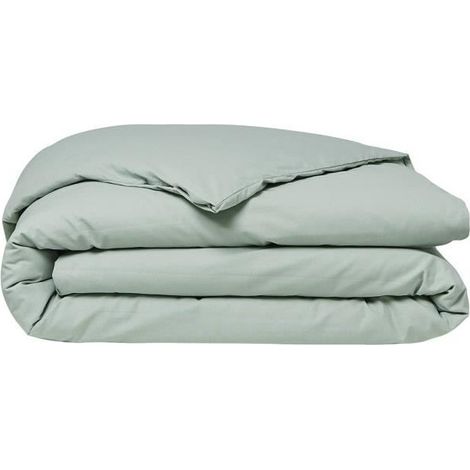 Housse de couette TODAY Essential - 220 x 240 cm - 2 personnes - 100% Coton uni - Celadon