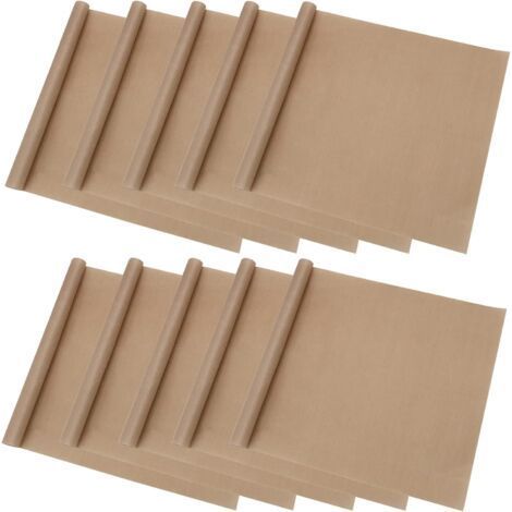 10 Pack Teflon Baking Sheets, Reusable Non-Stick Oven Liner 30x40cm for BBQ Cooking, Heat Transfer, Heat Resistance up to 270°C. (1/5)