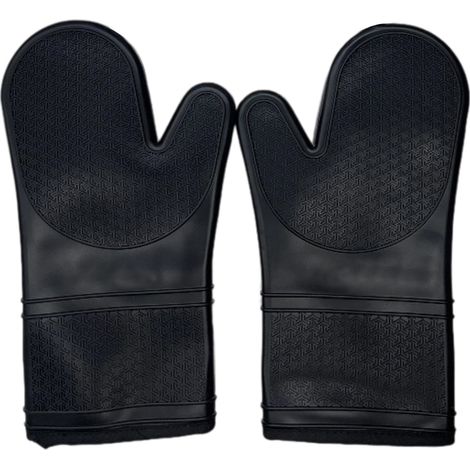 paire de gants de cuisine chauds - noirs