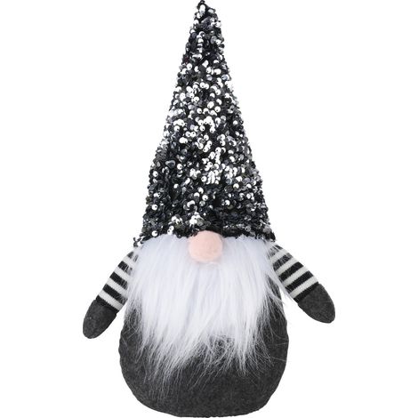 Arti Casa Poupée du Père Noël Noir H36xl14xL18cm (1/3)