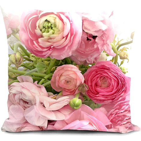 SHINING HOUSE Kissenbezug 4545 cm Sofa Rose Blume Hochzeit Dekoration Wohnzimmer Damen Geschenk Kissenbezug für Sofa Schlafzimmer Deko Outdoor Dekorativ (1/4)