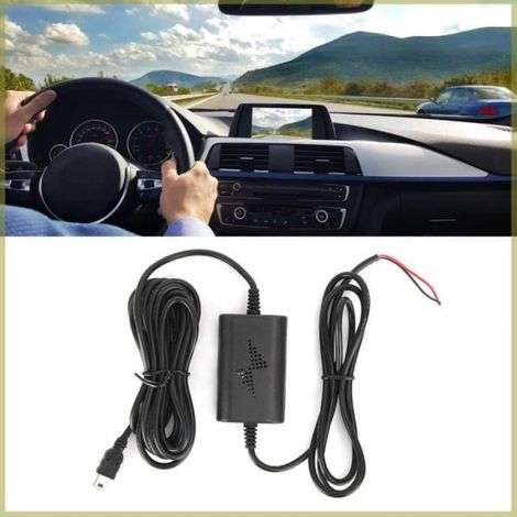 Kit de Câblage de Caméra de Tableau de Bord 12v 24V 5V 2,5 a, Mini USB Droit, Ligne Abaisseur, Surveillance du Stationnement (1/4)