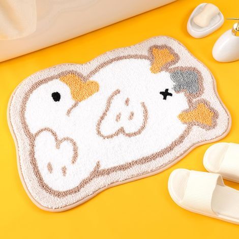 Tapis de Salle de Bain en Forme de Chat Mignon, Extra Doux et Absorbant, Lavable en Machine, Tapis antidérapant pour Baignoire, Douche et Salle de Bain, 40x60cm (1/5)