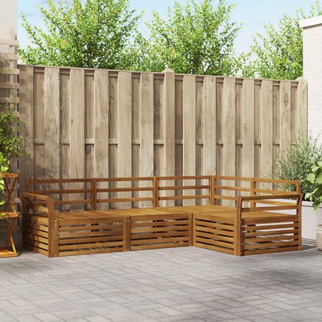 vidaXL Outdoor-Sofagarnitur 4 pcs Natur Massivholz Akazie (1/5)