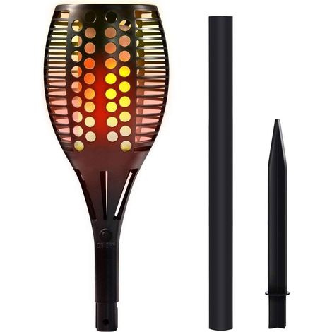 Lampe Solaire Extérieure - Torche Décorative à Effet Flamme - 96 LED 3528 - IP65 - Pour Chemin Jardin Terrasse - Lot de 1 (1/5)