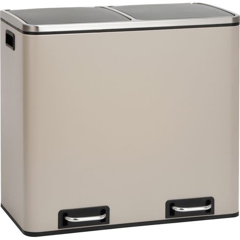 SVITA TM2X24 Abfalleimer 48L Taupe
