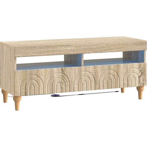 LED TV Cabinet Sonoma Oak Engineered Wood vidaXL (1/5)