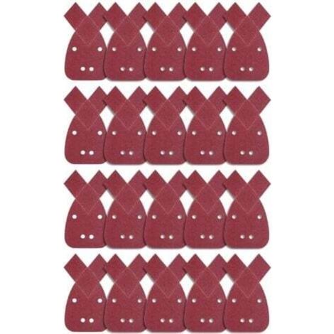 [JAMAIS UTILISÉ] 20 Pièces Feuilles Abrasives Triangles Feuilles de Ponçage 80 Grain Mouse Sanding Sheet Papier Abrasif pour Detail Palm Sander (1/4)