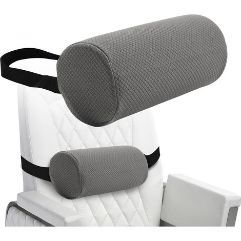 Cojín lumbar ergonómico con funda, cojín lumbar para coche con correa, soporte para sofá de coche, cojín para aliviar el dolor de espalda, cubo de apoyo, cojín