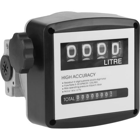 Compteur de Carburant Mécanique 1 Pouce 4 Compteur de Débit de Mazout de Gaz Numérique Jauge de Compteur de Débit (1/5)
