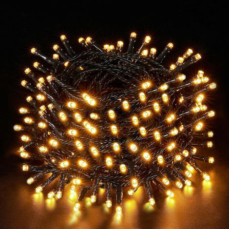 Guirlande Lumineuse LED 50m 500LEDs Extérieur Multicolore, Eclairage Lumineux Noël Décoration 8 Modes IP44 Extérieur/Intérieur Pour Noël Sapin Jardin Arbre Mariage (Rose Jaune Vert Bleu) (1/5)