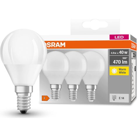 Osram Lampadina LED a Goccia, Luce Calda, E14, 40 W Equivalenti (1/3)