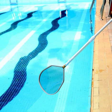 Aluminiumrahmen-Laubnetz für Flachwasserpools, Schwimmbeckenrechen, Reinigungswerkzeug, Zubehör und Verbrauchsmaterialien (1/5)