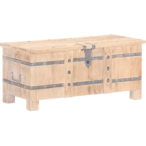vidaXL Baúl de madera maciza de acacia 90x40x40 cm (1/5)