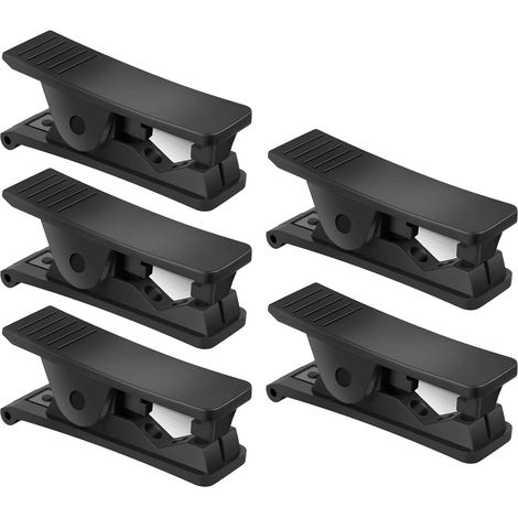 5 pièces Coupe-Tube Pneumatique Noir, Coupe tube en plastique en caoutchouc pour Couper les Tuyaux en Nylon, PVC et PU, Jusqu'à de Diamètre Extérieur 19mm