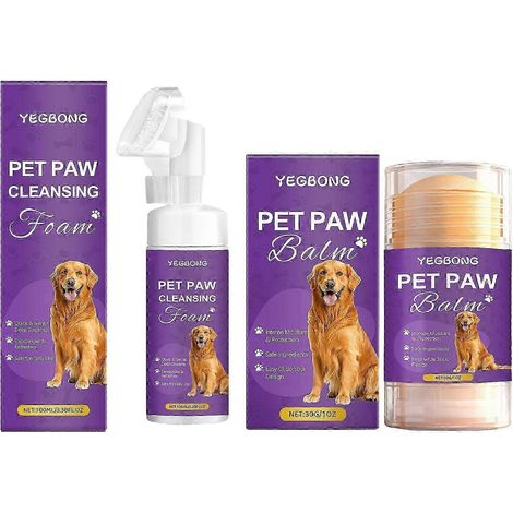 Kit de nettoyage pour pattes de chien : brosse en silicone souple pour éliminer la boue et les odeurs en toute sécurité, format voyage sans rinçage, formule naturelle au pH équilibré, usage quotidien (1/4)