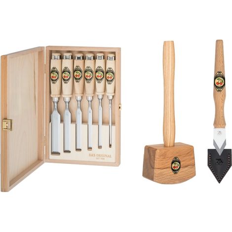 Kirschen Stechbeitel-Set WOODWORKER Essentials im Holzkasten 6-teilig 1811000