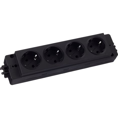 Bloc multiprise 4 prises Schuko GST18 Noir 230 V (1/5)
