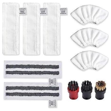 Accessoire pour Nettoyeur Vapeur Karcher Easyfix SC2 SC3 SC4 SC5 Bonnettes Microfibre Lingettes Serpillière Chiffons Brosses à Buse Ronde pour Nettoyeur Vapeur Pièces de Rechange (1/5)