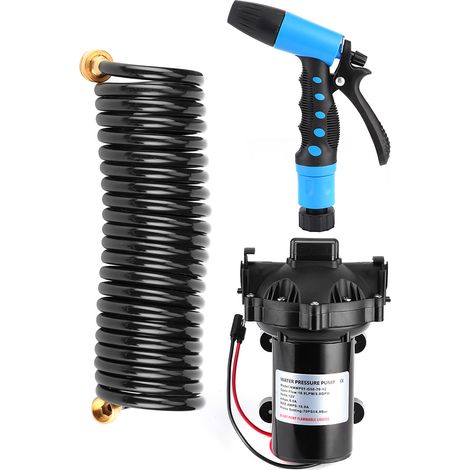 Kit de pompe de nettoyage de pont 12 V, eau de mer douce, débit 5,0 GPM pour camping-car, bateau et marine (1/5)