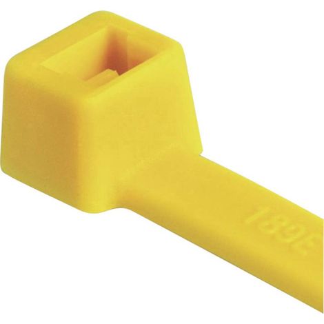 HellermannTyton 111-03006 T30R-PA66-YE Serre-câble 150 mm 3.50 mm jaune résistant aux intempéries 100 pc(s) (1/2)