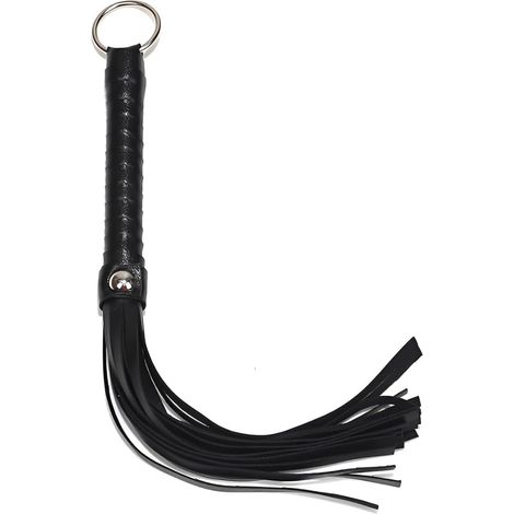 Martinet - 1 Pièce - Cuir Simulé - Poignée Antidérapante - Dressage Et Cosplay - 30 Cm (1/5)