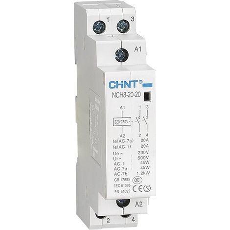 Contactor modular 2NA 20A/230V NCH8-20/20-230 de Chint Electric