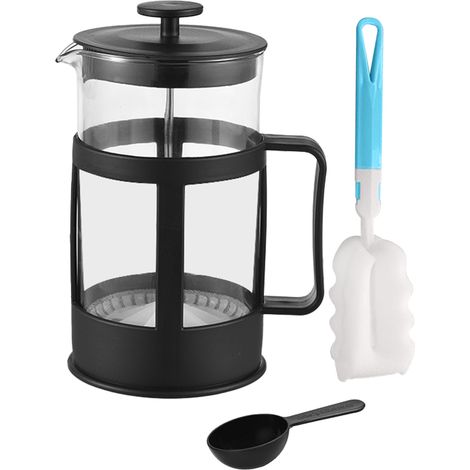 Cafetière à piston Aoresac 1000ml en verre borosilicate et acier inoxydable avec filtre triple couche pour café et thé (1/5)