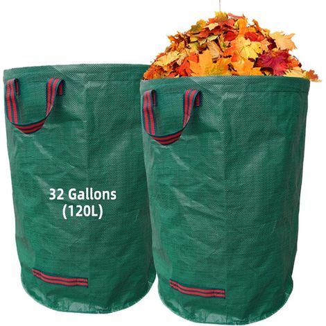 2 x 120L Reusable Garden Waste Bag with Handle – Durable, Tear-proof, for Plants, Leaves, Cut Lawn, Ultra Load Bearing (1/4)
