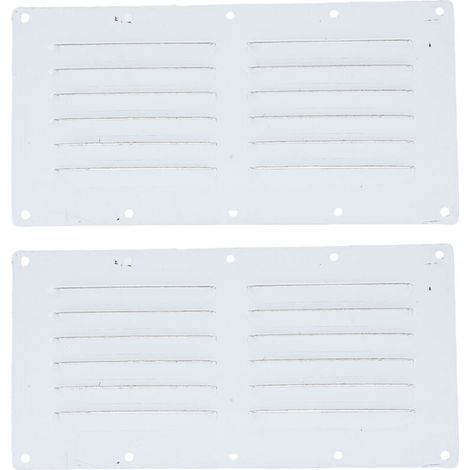 Grille d'aération à persiennes 2 pièces, Panneau de Ventilation rectangulaire estampé en Acier Inoxydable 316 avec Surface polie Miroir, pour Ouvertures de Plafond Mural (1/4)