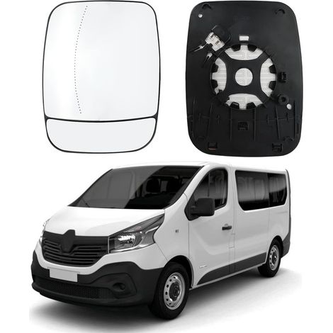 2 Stück Rückspiegelglas Ersatz für Renault Trafic 2014-2019 / NV300 2016-2019 / Vivaro B 2014-2019 / Talento 2016-2019, verstellbare Außenrückspiegel Passform, Rückspiegelglas