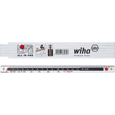 Wiha Metro a stecche Longlife All in One, 2 m Metrico, 10 stecche 15 mm (33232)