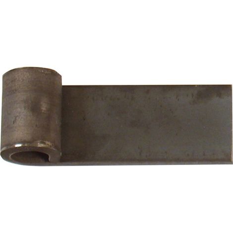 Afbat – Nœud à souder acier brut Ø16 mm – Longueur 100 mm – Largeur 40 mm – Épaisseur 6 mm – Finition brut pour portails métalliques