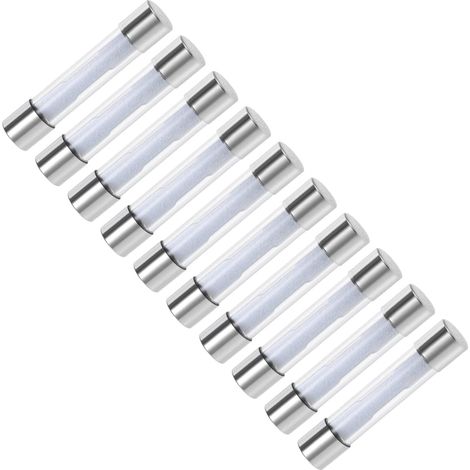 sourcing map Automotive fusible 35A DC 32V 6x32mm Amplificateuralarme audio stéréo auto verre 10Pcs (1/2)