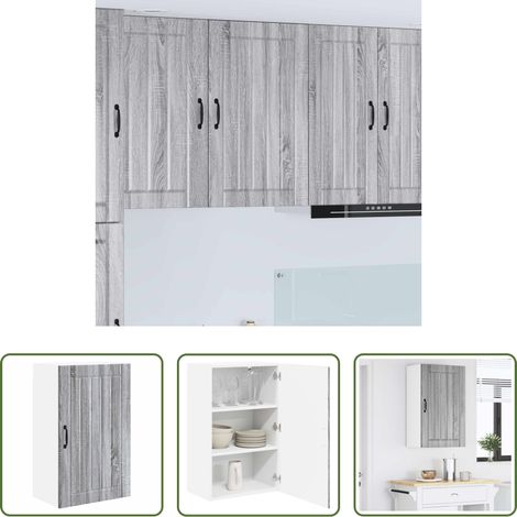 vidaXL Küchenregal - Küchenschrank Graues Sonoma 50 x 31 x 80 cm Holzwerkstoff (1/5)