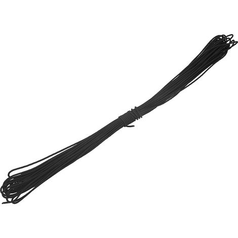 Corde d'arc à poulies en nylon, avec nock et boucle D de déclenchement pour sécurité, accessoire noir (1/5)