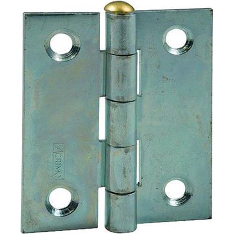 Cerniere Zincate 1/2 Larghe Perno Sfilabile Mm. 63X40 Cf.25Pz