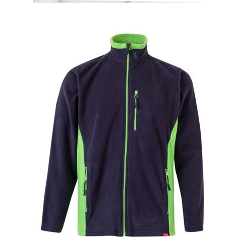 Chaqueta Polar Bicolor NEGRO/VERDE LIMA M