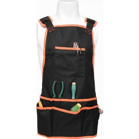 Tablier Homme et Femme en pour Bricolage,tablier de jardinage, Cuisine, Jardinage et Barbecue - Tissu Oxford- 59x59.5cm (noir) (1/5)